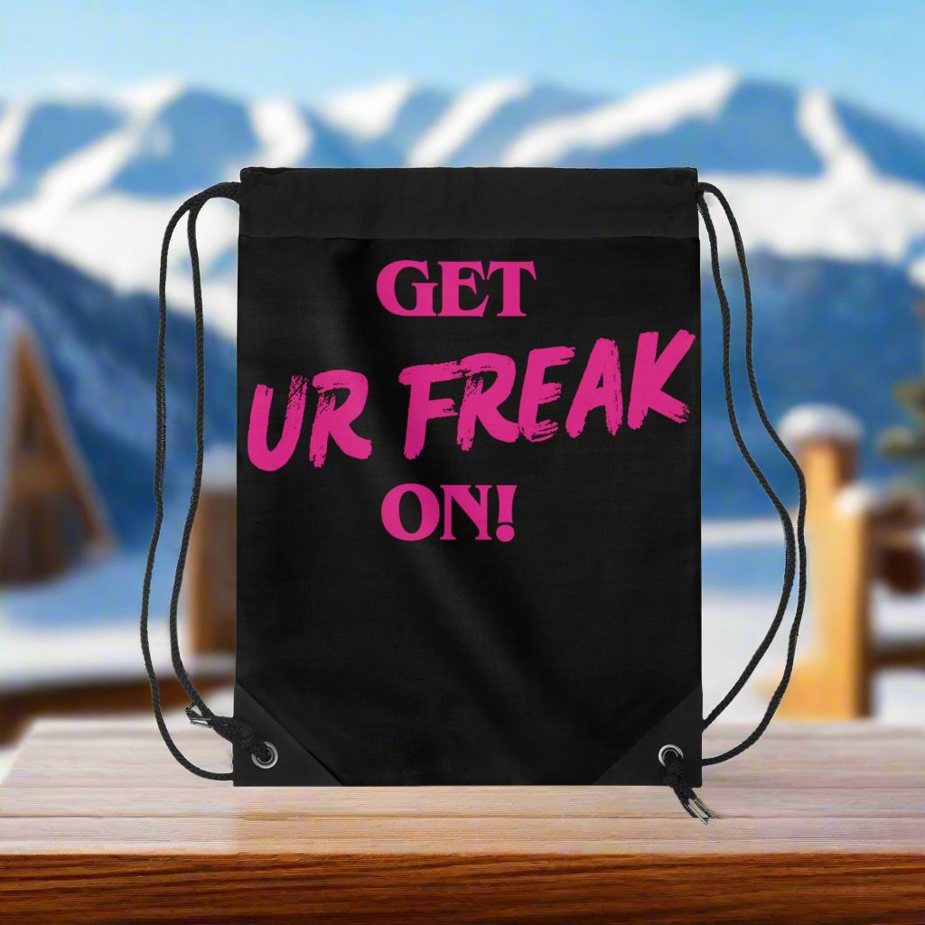 PINK SNOW FREAK© DRAWSTRING BAG