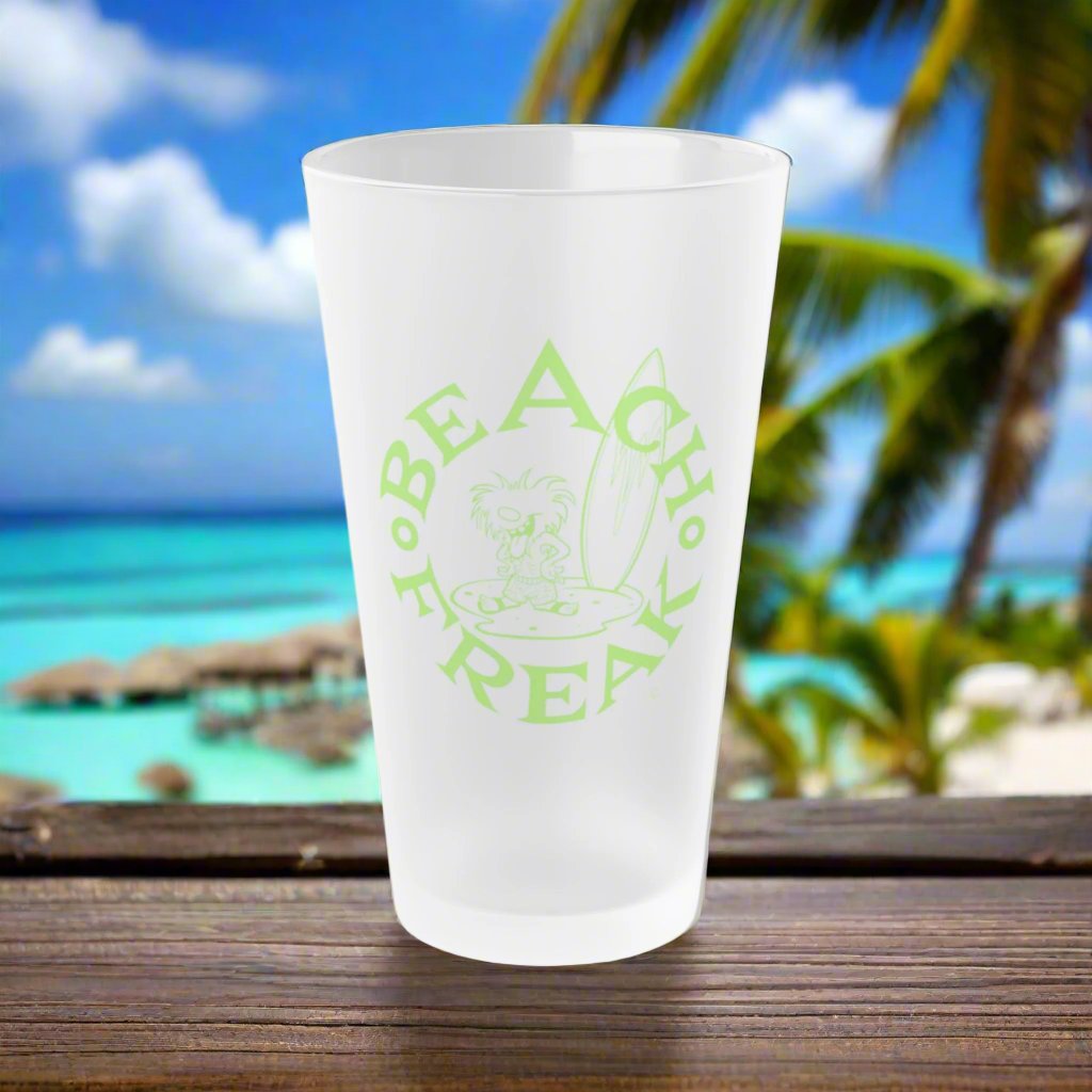 LIME BEACH FREAK© Frosted Pint Glass