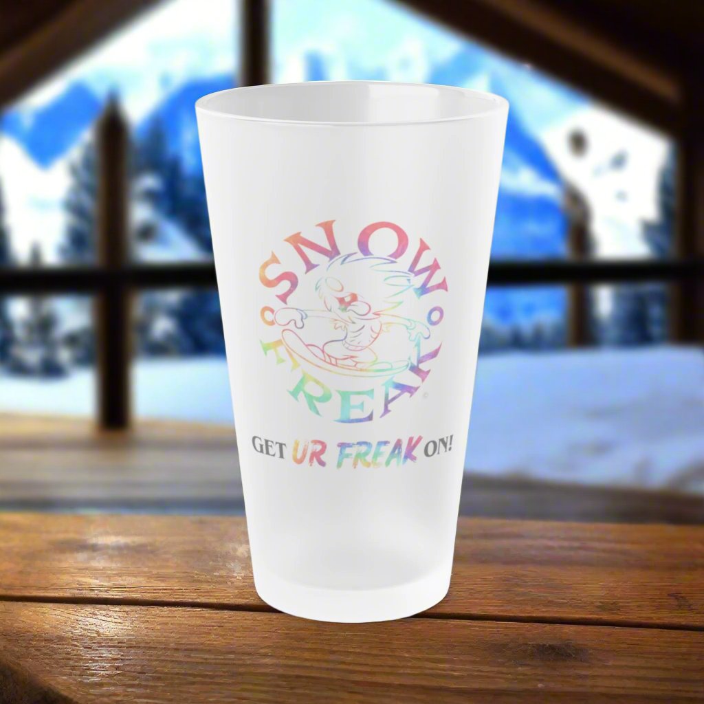 TIE-DYE SNOW FREAK© 'GET UR FREAK ON!' Frosted Pint Glass