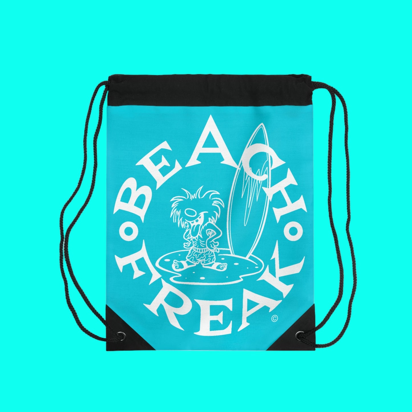 WHITE BEACH FREAK© Drawstring Bag