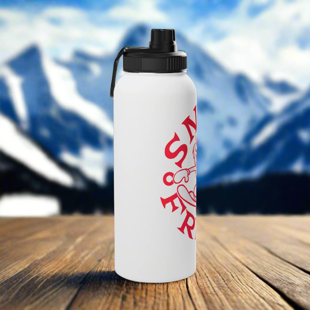 neon red SNOW FREAK© Stainless Steel Water Bottle