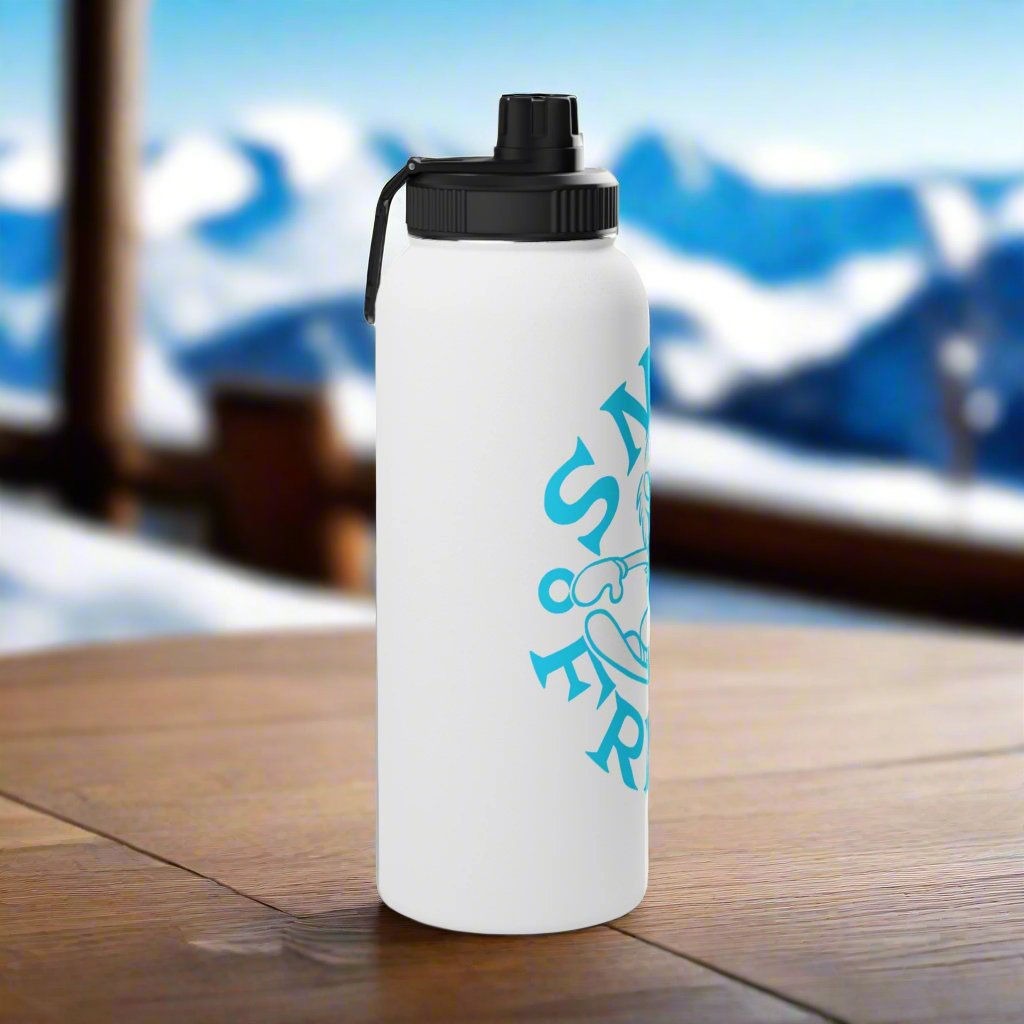 NEON BLUE SNOW FREAK© Stainless Steel Water Bottle