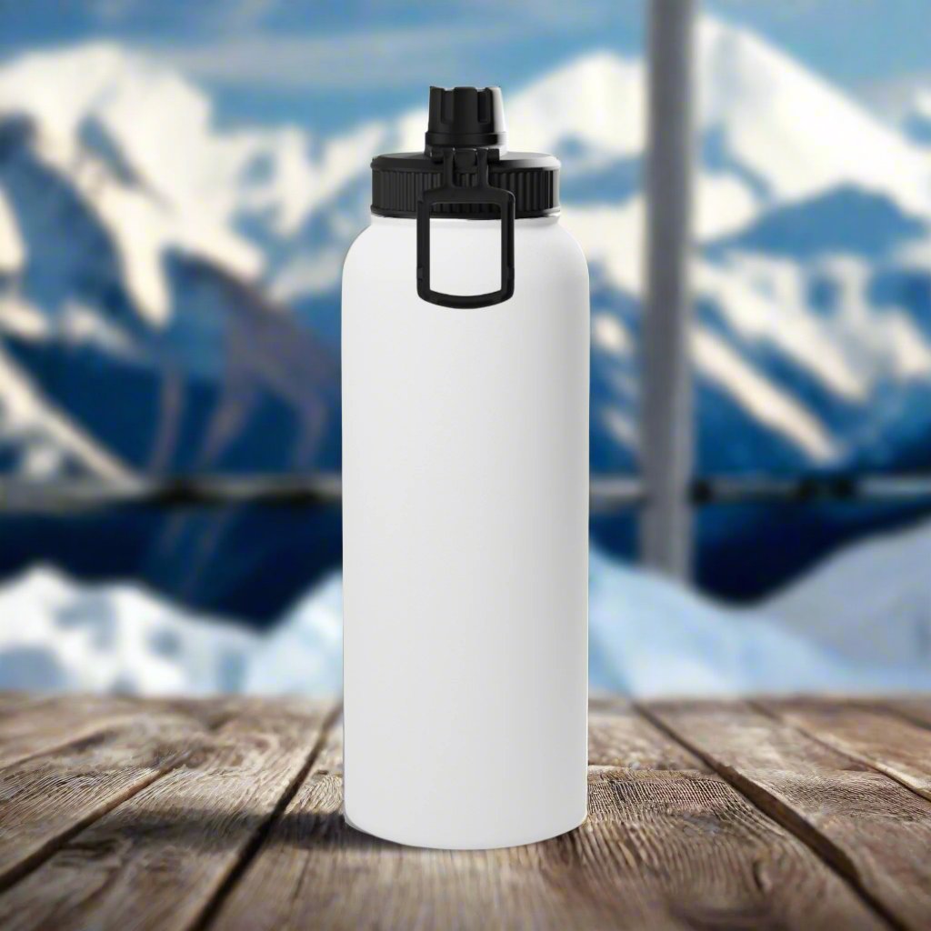 black SNOW FREAK© Stainless Steel Water Bottle