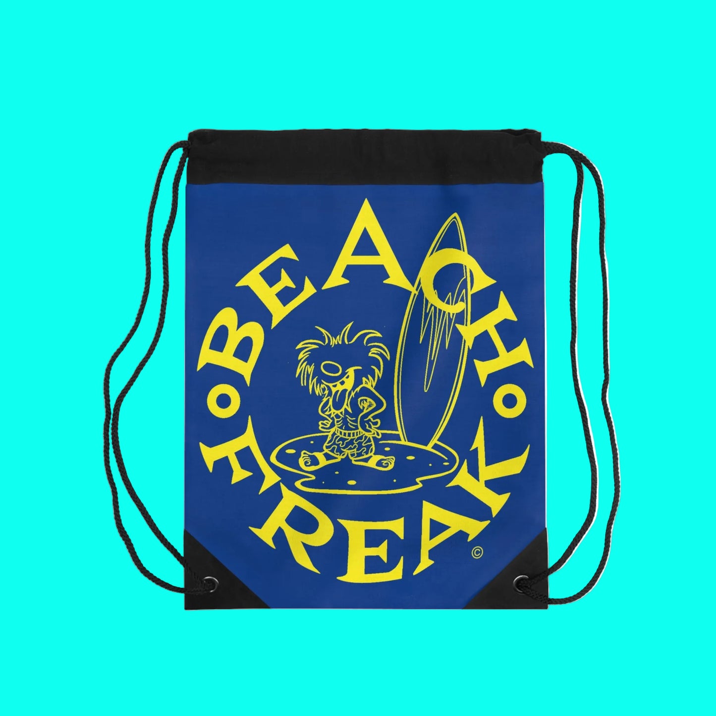 YELLOW BEACH FREAK© Drawstring Bag