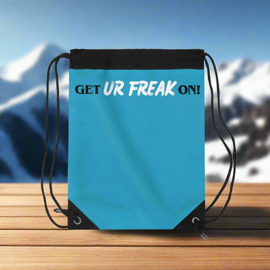 WHITE SNOW FREAK© DRAWSTRING BAG