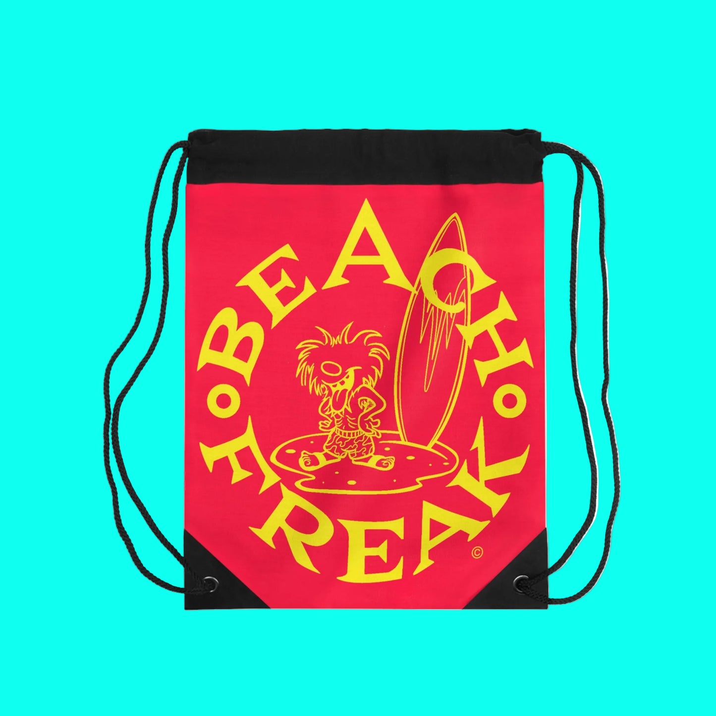 YELLOW BEACH FREAK© Drawstring Bag