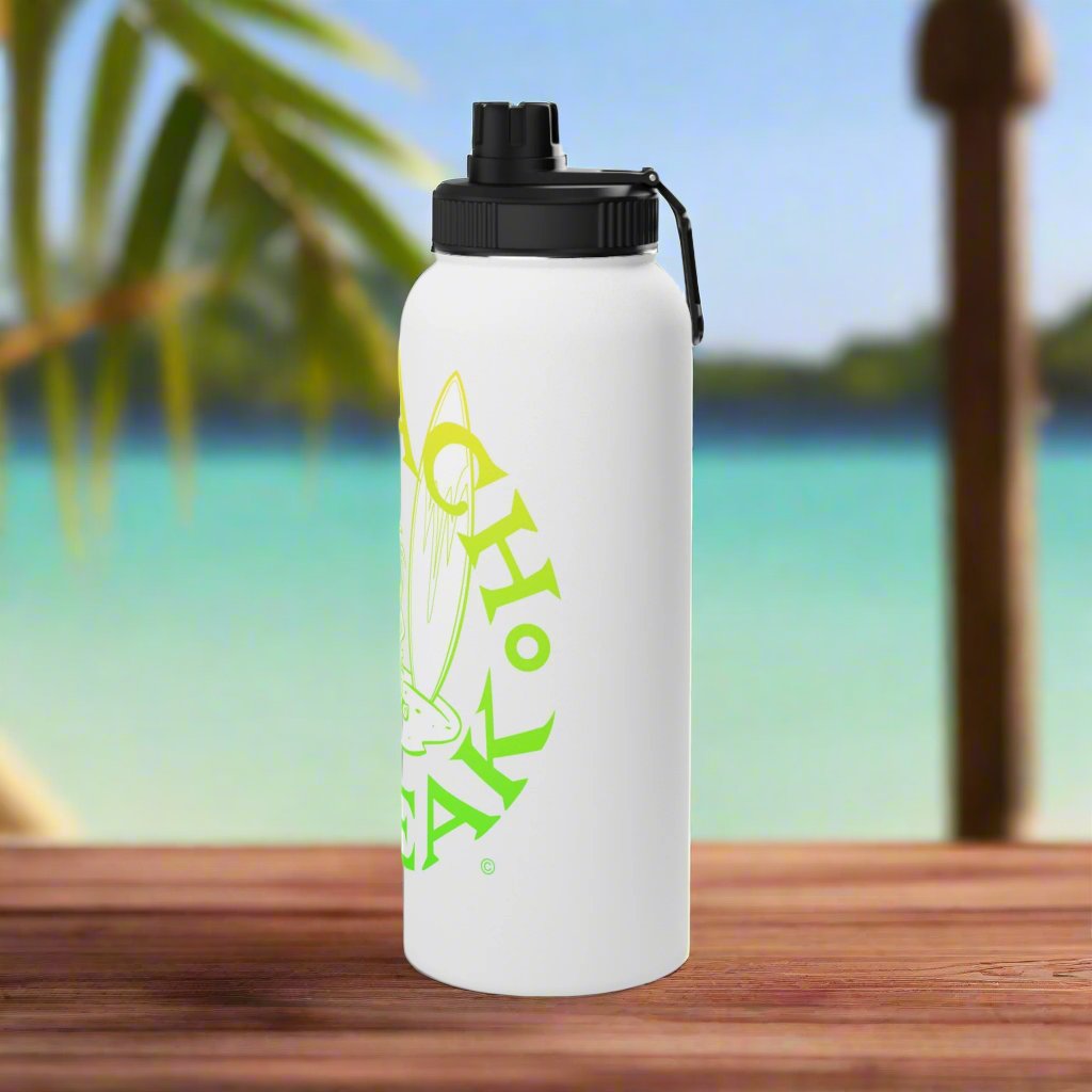 LIME & YELLOW BEACH FREAK© Stainless Steel SPORT Water Bottle