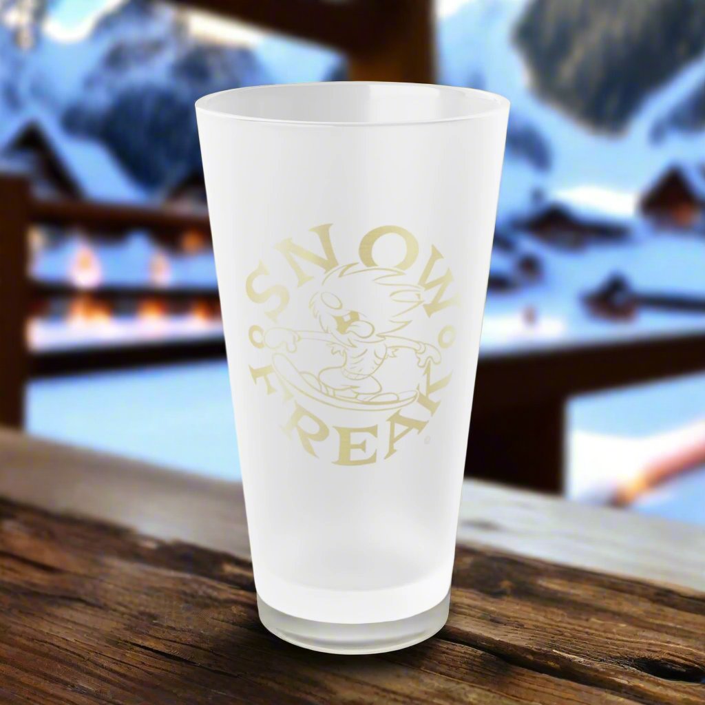 GOLD SNOW FREAK© Frosted Pint Glass