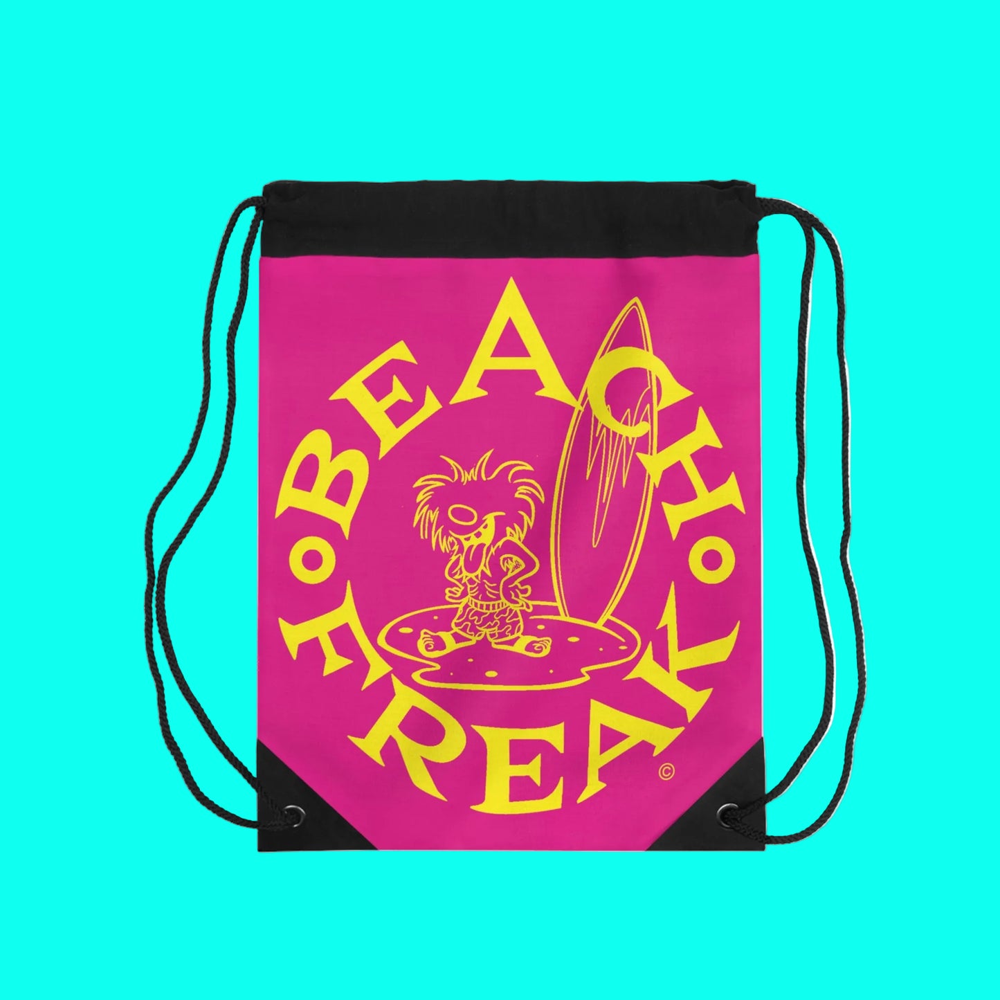 YELLOW BEACH FREAK© Drawstring Bag