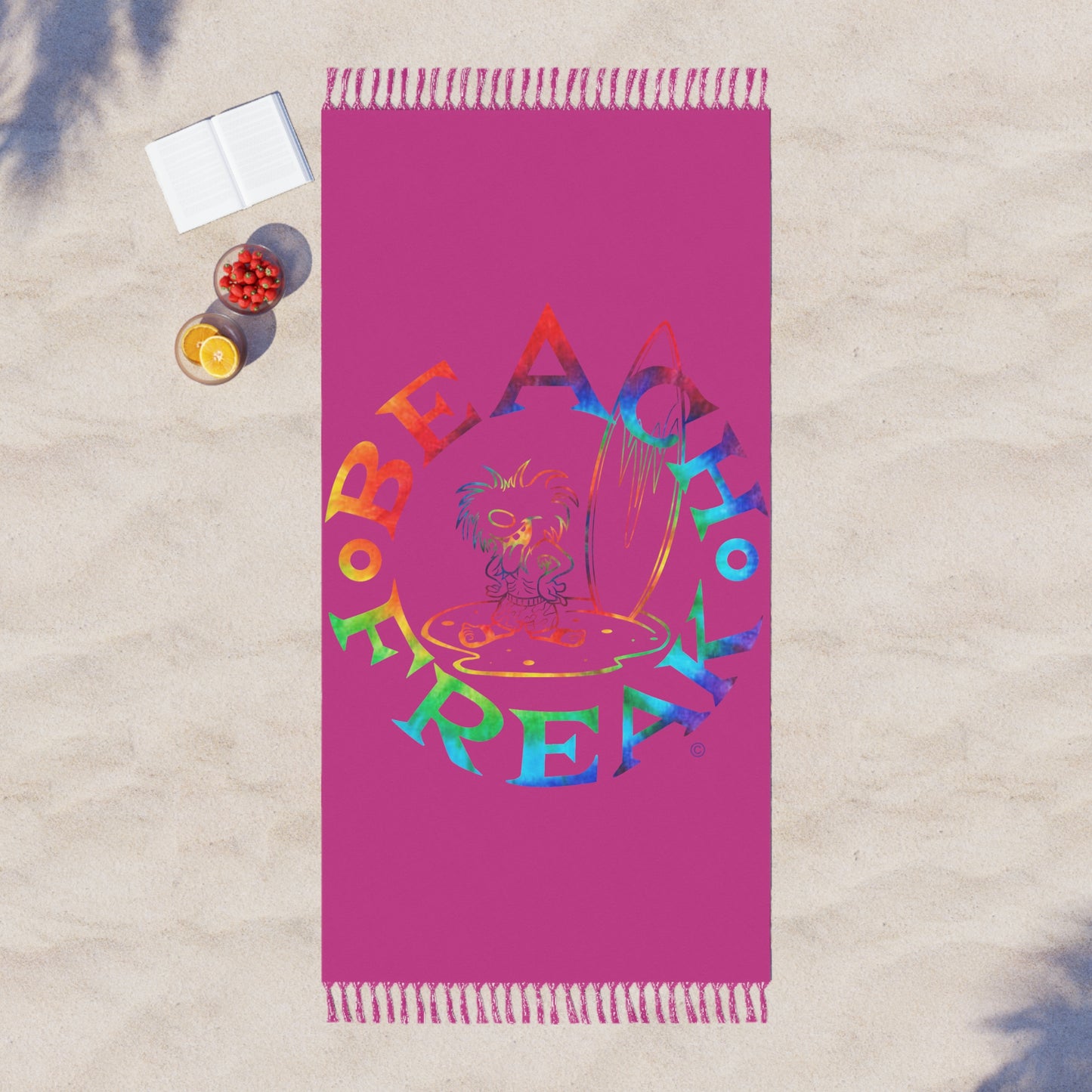 TIE-DYE BEACH FREAK© Boho Beach Blanket