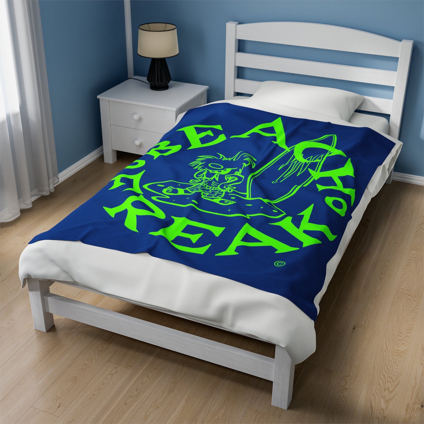LIME BEACH FREAK© Velveteen Plush Blanket