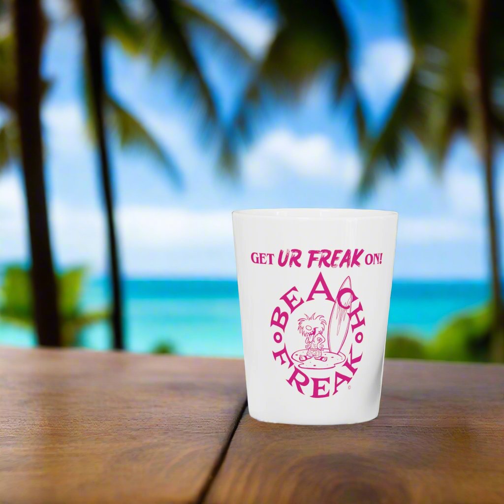 PINK BEACH FREAK© Ceramic Shot Glass