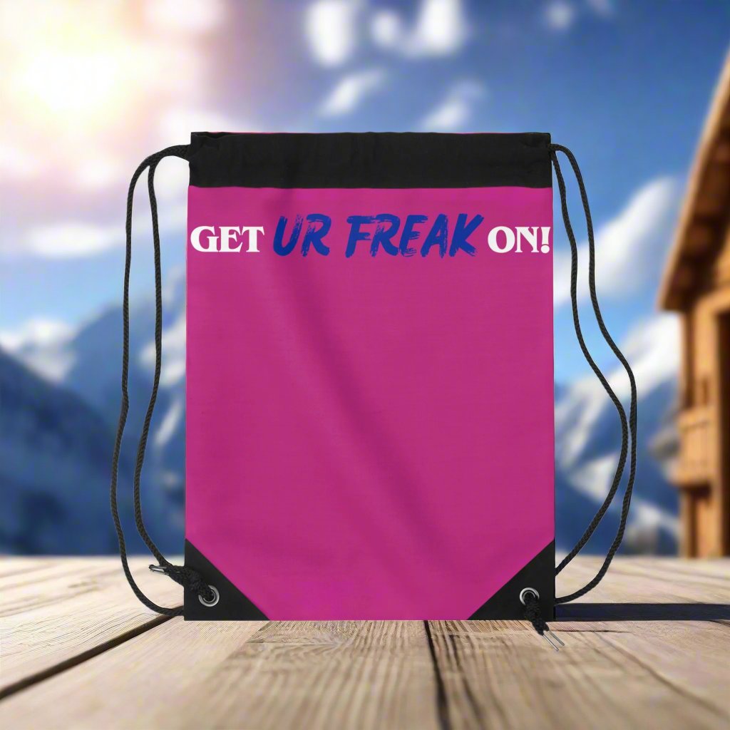 BLUE & WHITE SNOW FREAK© DRAWSTRING BAG