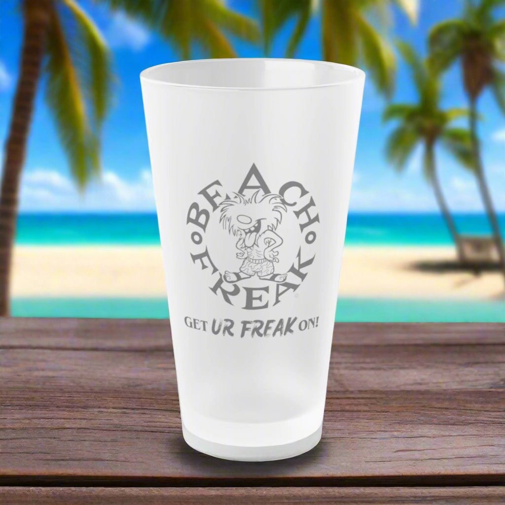 BLACK BEACH FREAK© 'GET UR FREAK ON!' Frosted Pint Glass