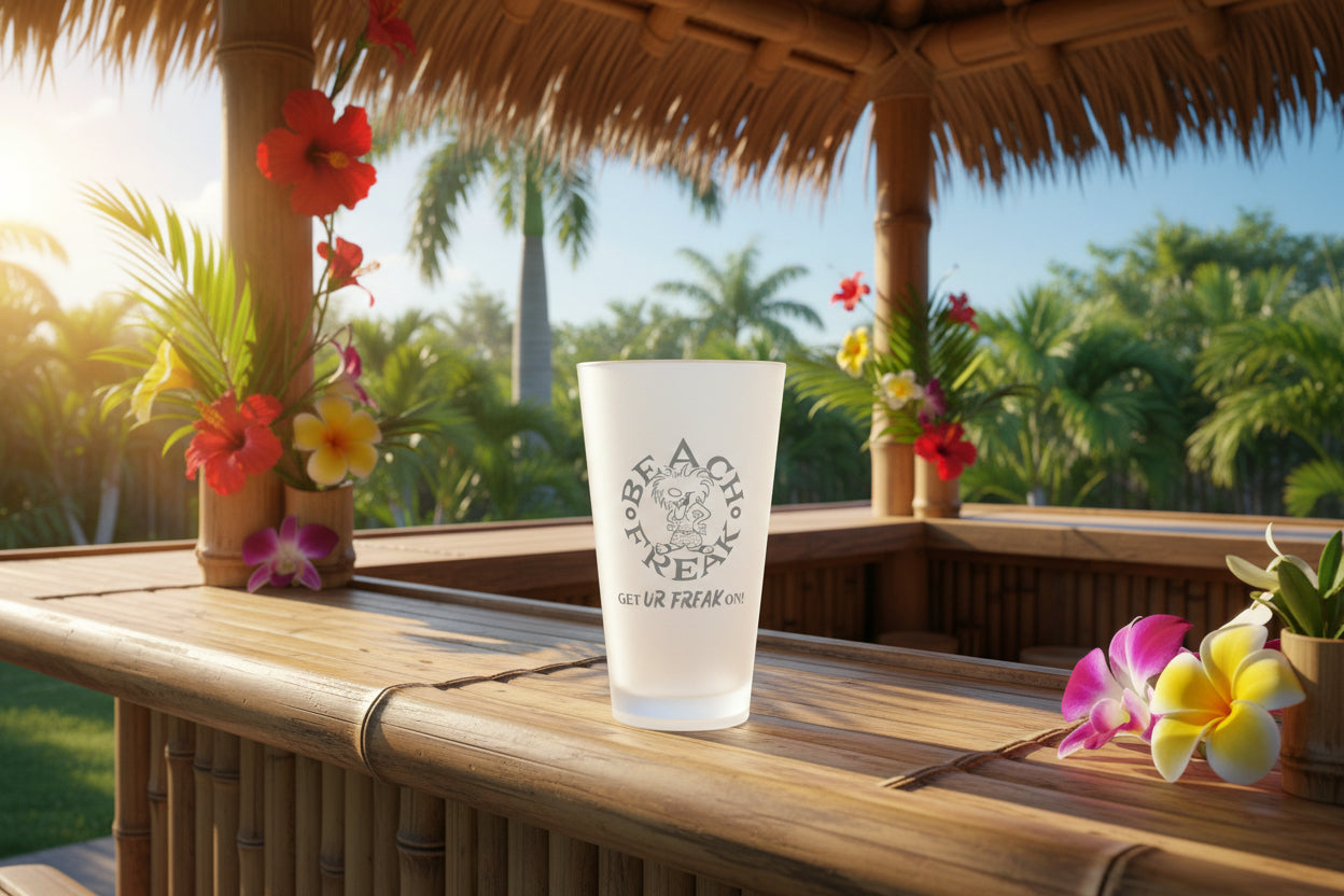 GET UR FREAK ON! BLACK BEACH FREAK© Frosted Pint Glass