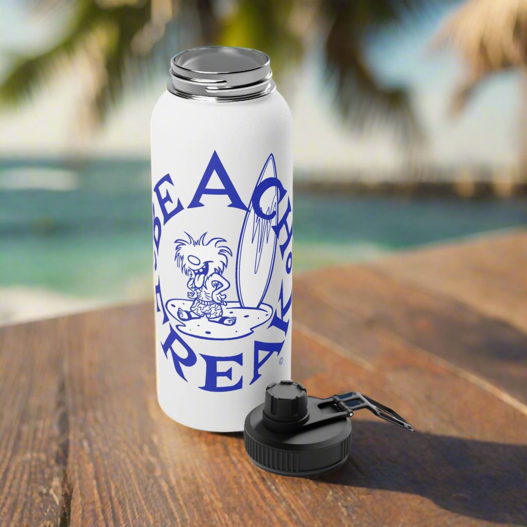 BLUE BEACH FREAK© Stainless Steel SPORT Water Bottle