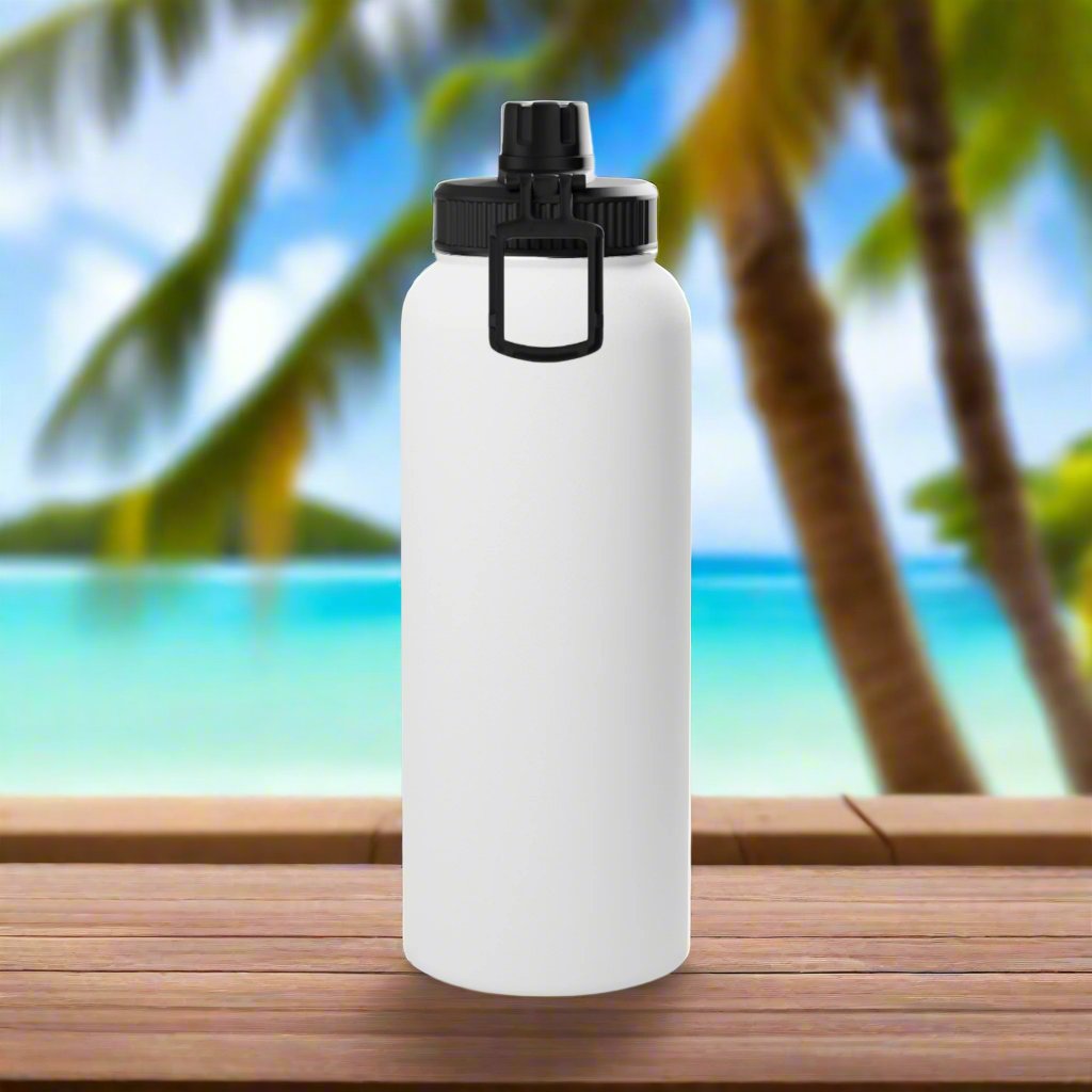 LIME & YELLOW BEACH FREAK© Stainless Steel SPORT Water Bottle