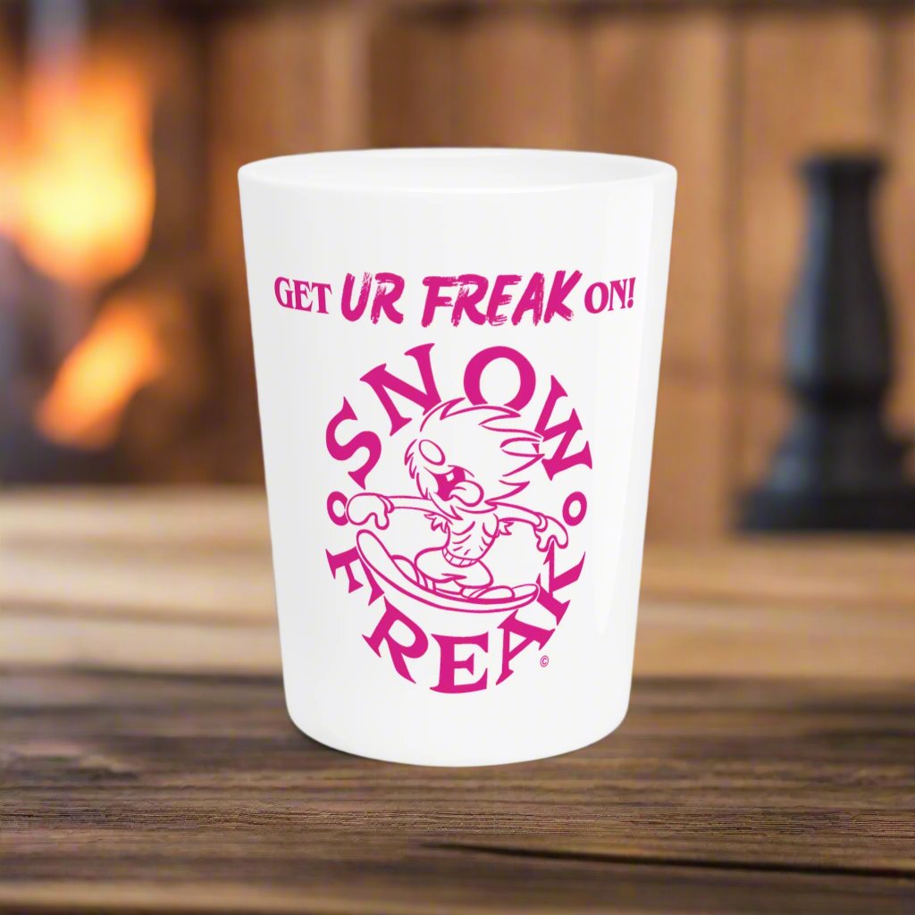PINK SNOW FREAK© Ceramic Shot Glass