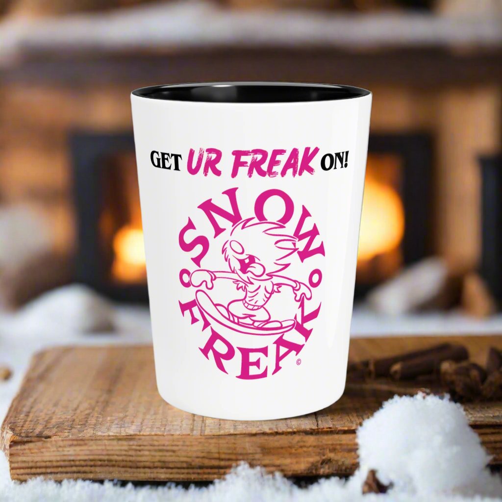 PINK SNOW FREAK© Ceramic Shot Glass