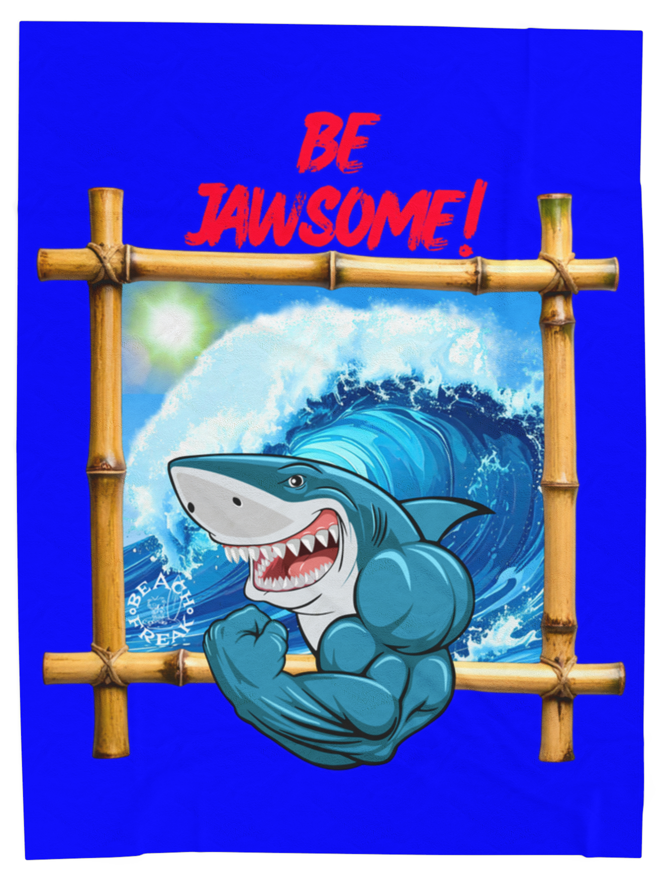 BE JAWSOME! - BEACH FREAK© Velveteen Plush Blanket