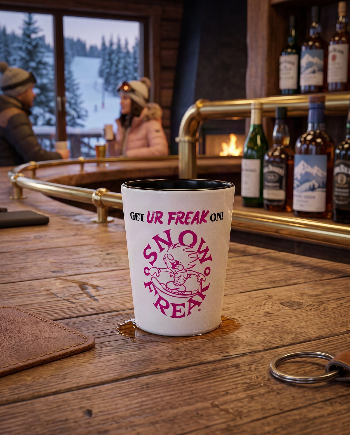 PINK SNOW FREAK© Ceramic Shot Glass