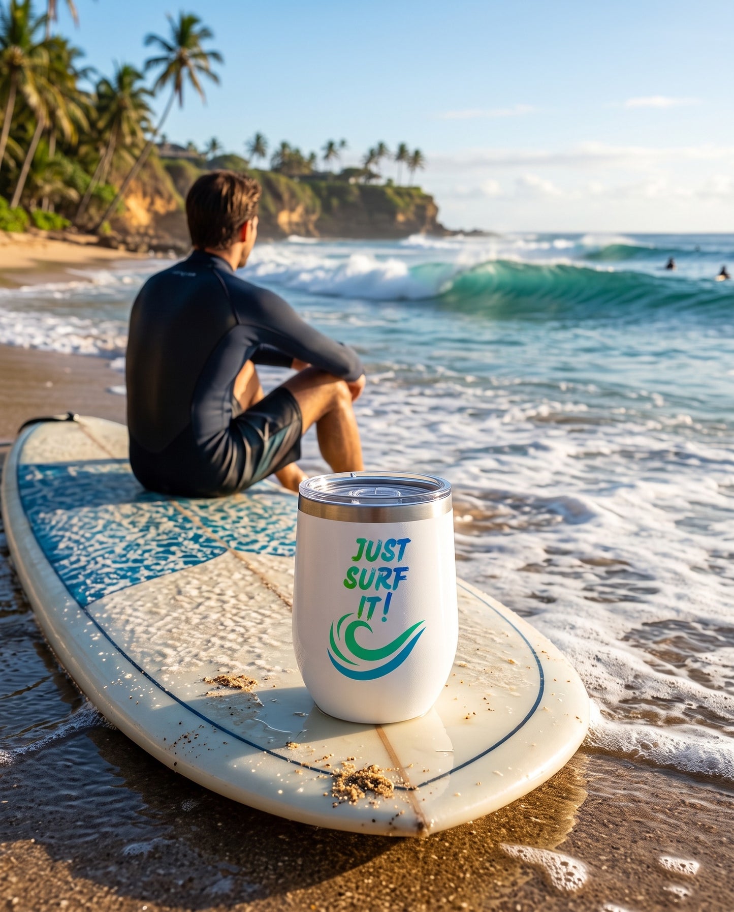 JUST SURF IT - BEACH FREAK© Chill Wine Tumbler