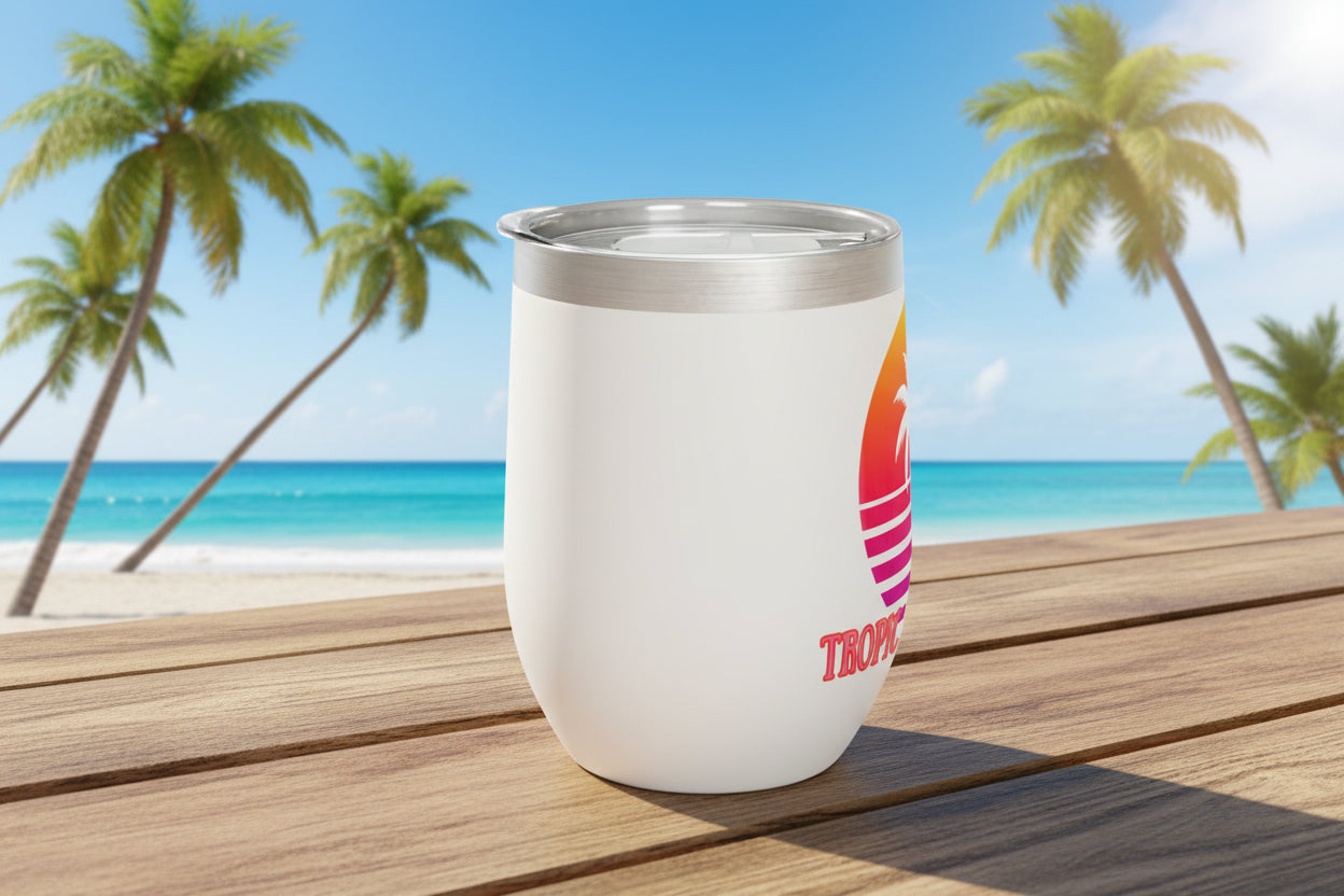TROPIC LIKE IT'S HOT - BEACH FREAK© Chill Wine Tumbler