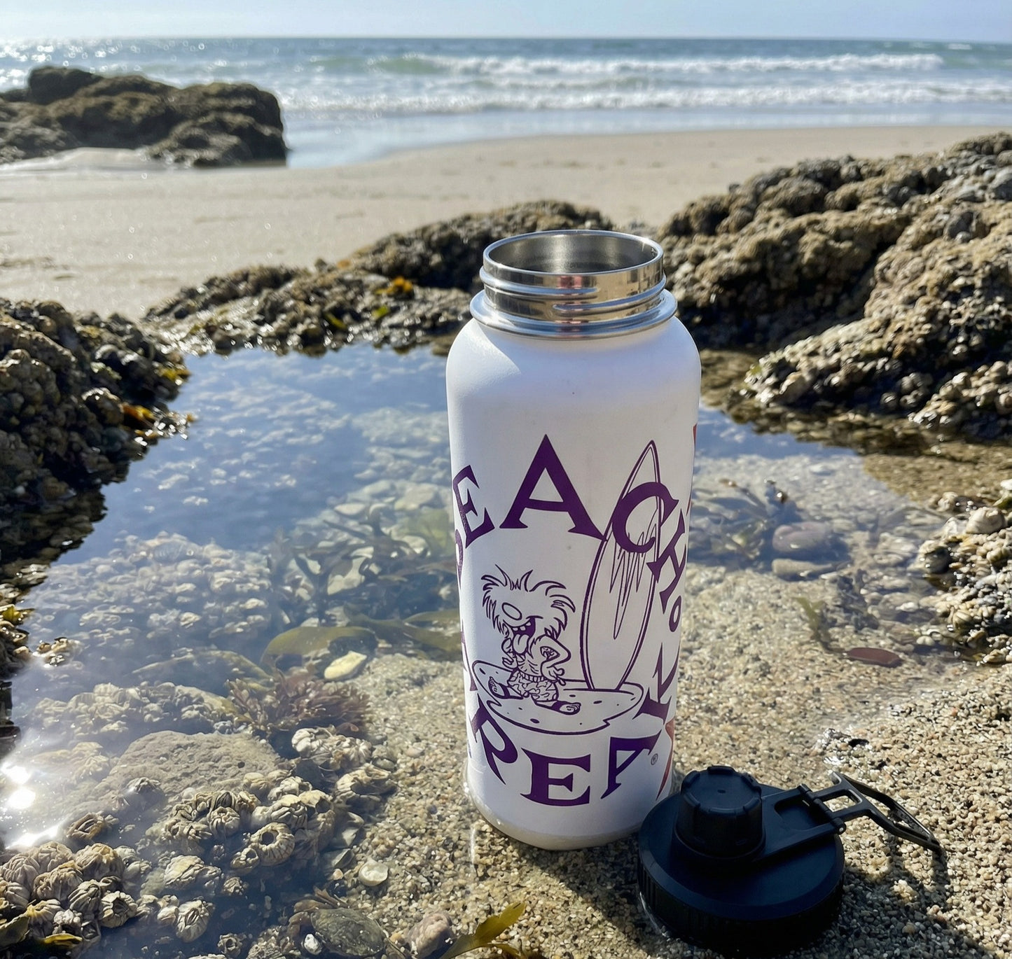 SEASHELL BEACH FREAK© Stainless Steel sport Water Bottle