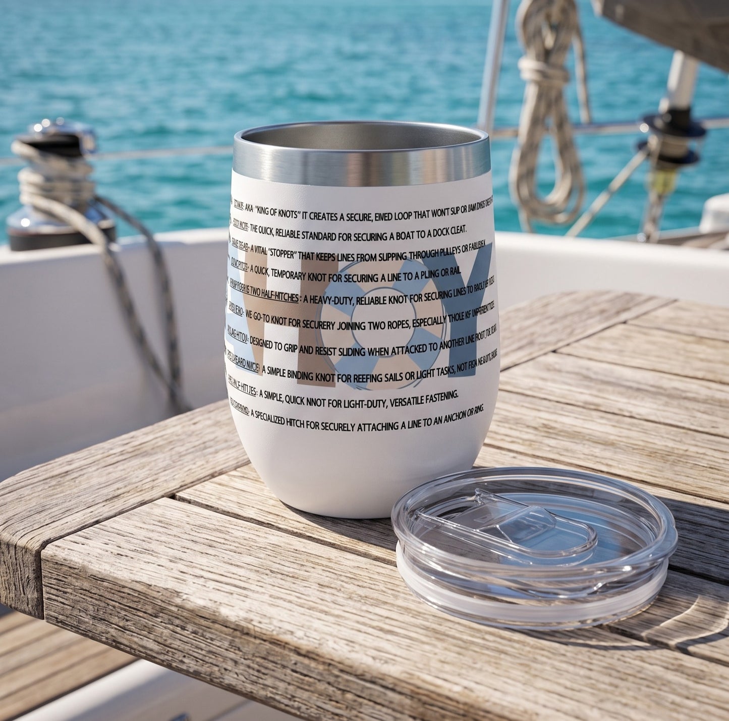 KNOTTY BY NATURE - BEACH FREAK© Chill Wine Tumbler