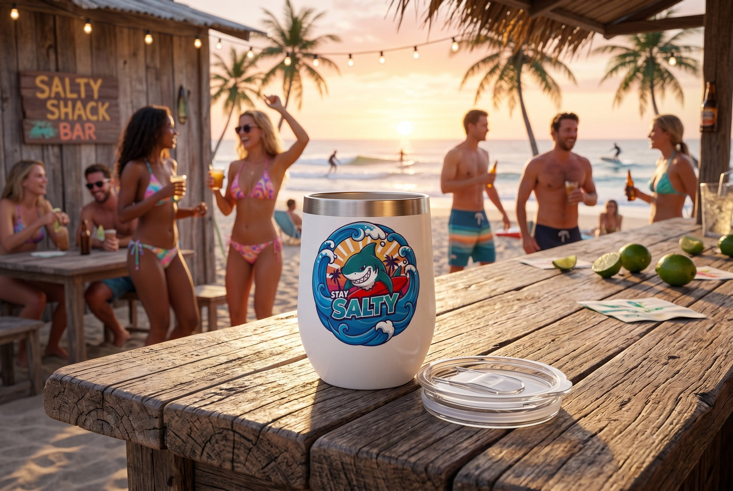 STAY SALTY - BEACH FREAK© Chill Wine Tumbler