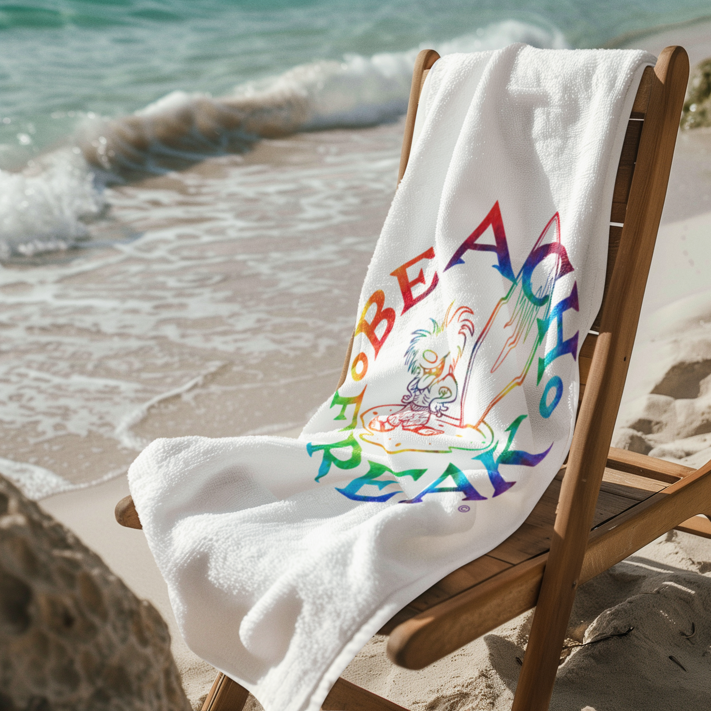 TIE-DYE BEACH FREAK© Mink-Cotton Towel
