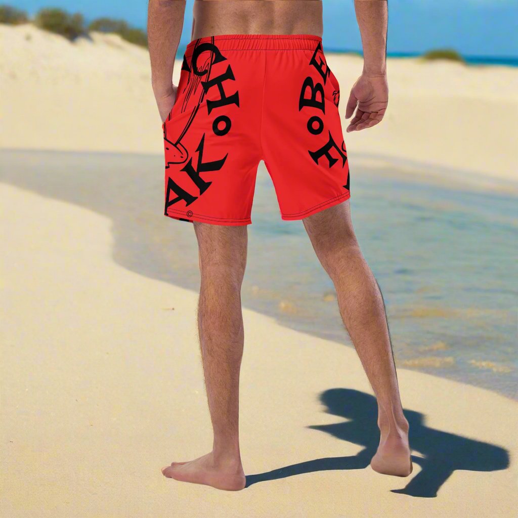 BLACK BEACH FREAK© SPLASH'D© MEN'S SWIM TRUNKS