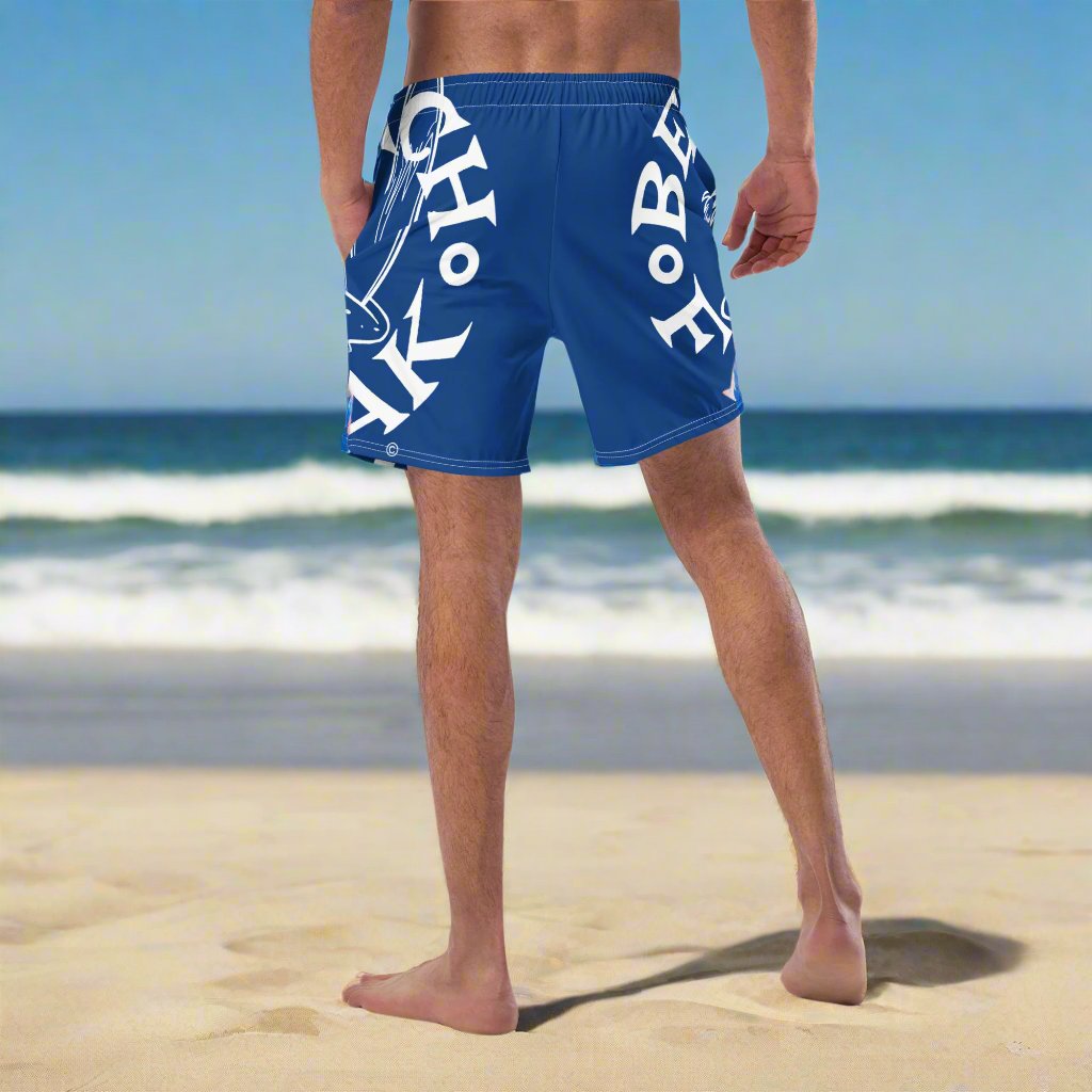 WHITE BEACH FREAK© SPLASH'D© MEN'S SWIM TRUNKS