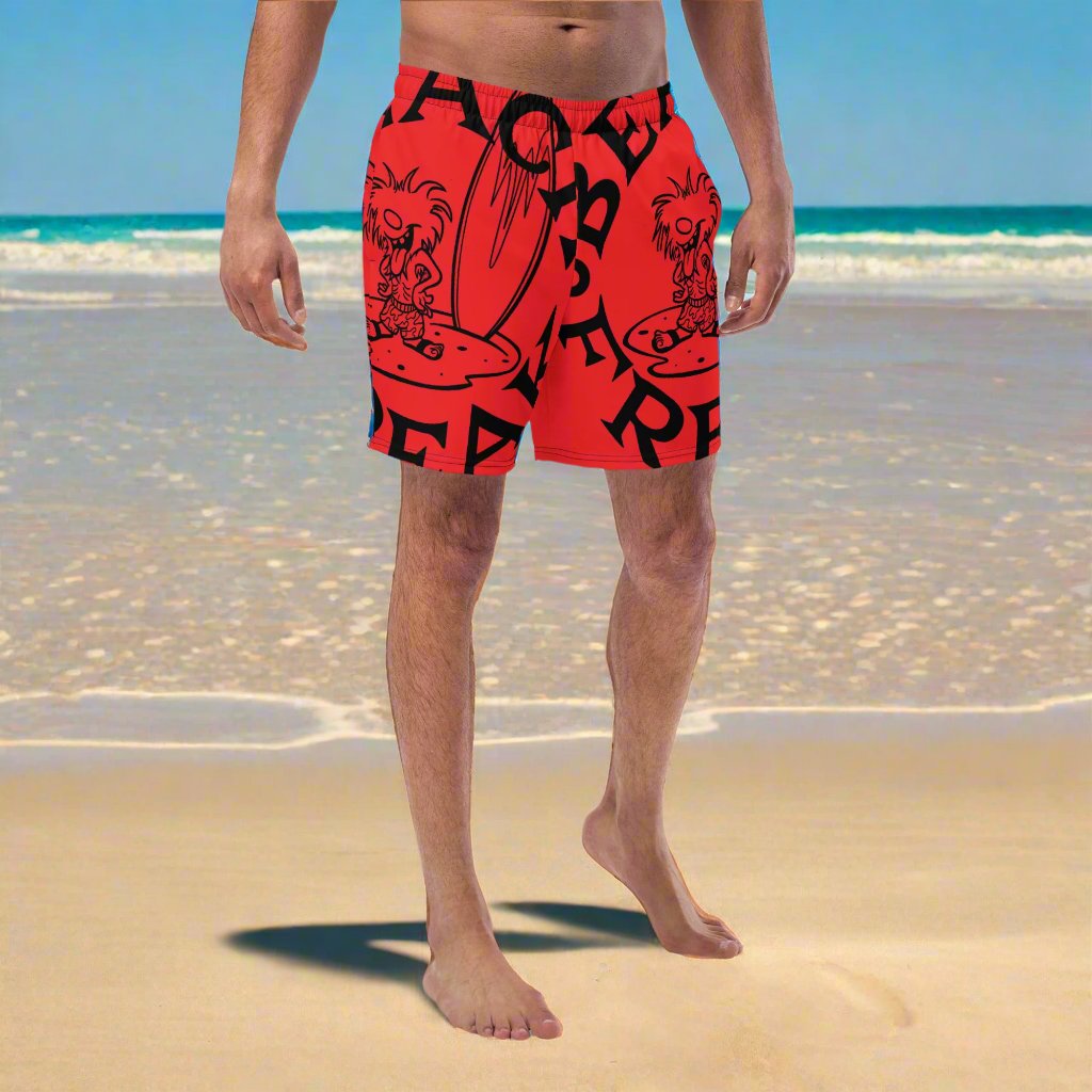 BLACK BEACH FREAK© SPLASH'D© MEN'S SWIM TRUNKS