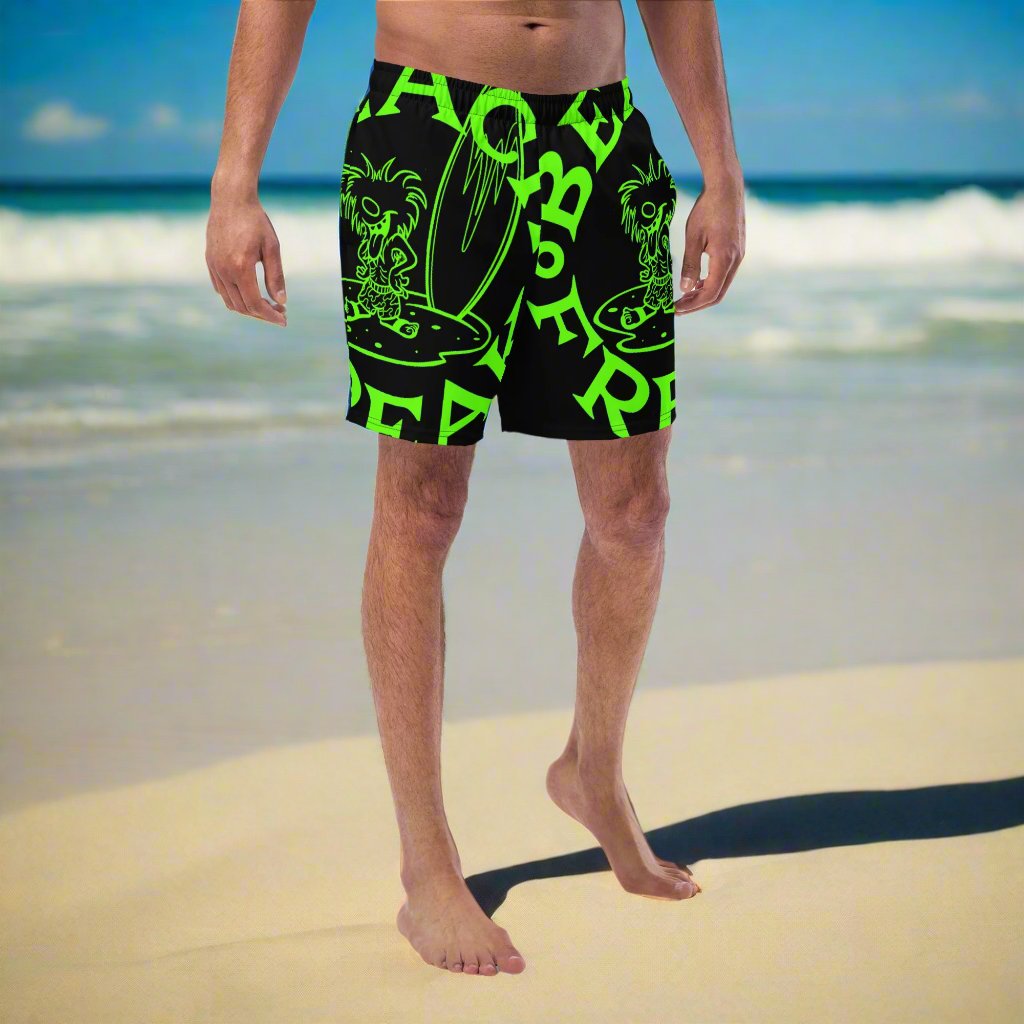 LIME BEACH FREAK© SPLASH'D© MEN'S SWIM TRUNKS