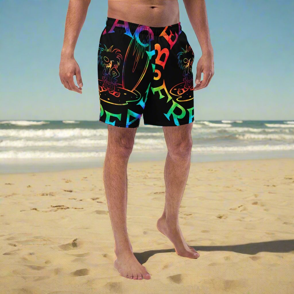 TIE-DYE BEACH FREAK© SPLASH'D© MEN'S SWIM TRUNKS