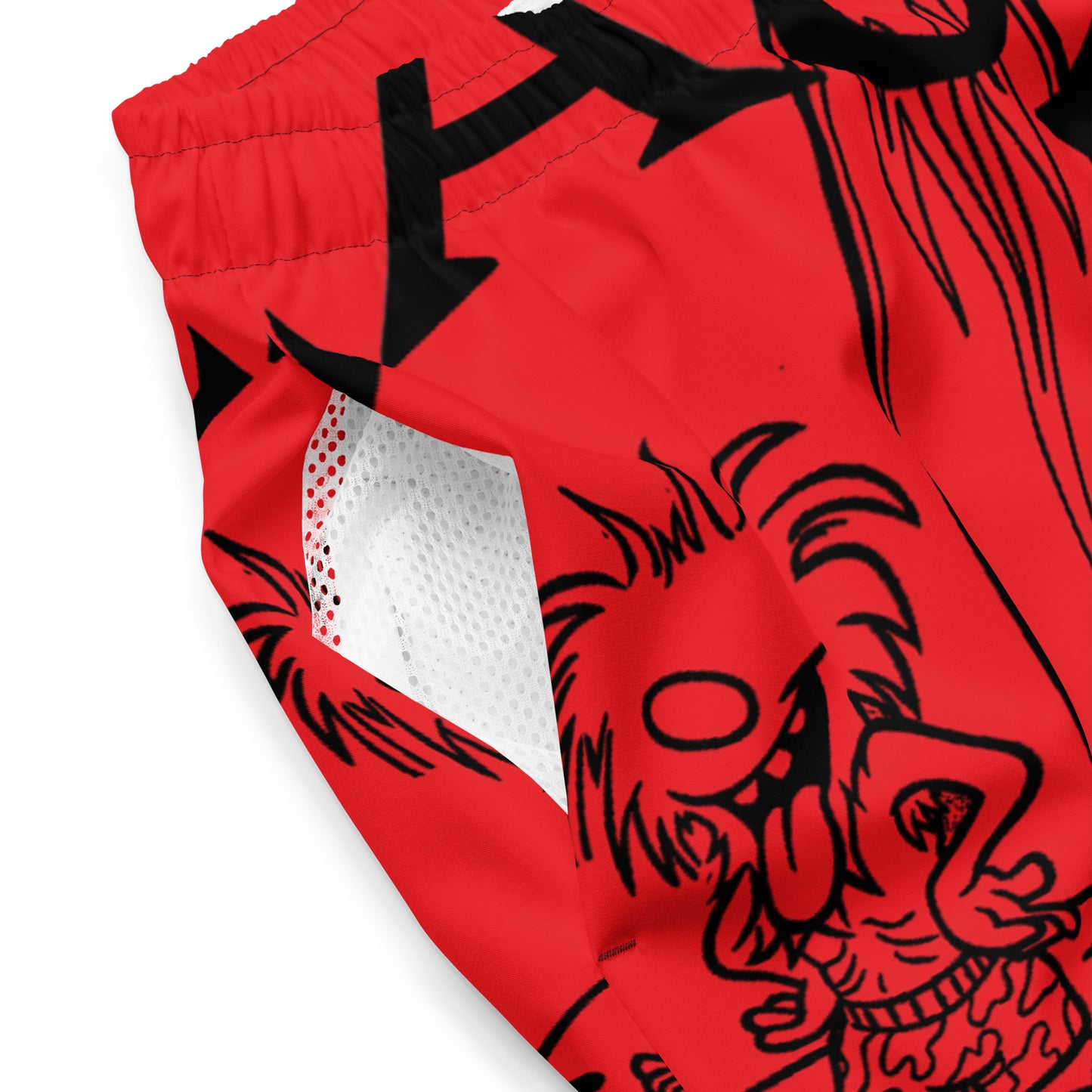 BLACK BEACH FREAK© SPLASH'D© MEN'S SWIM TRUNKS
