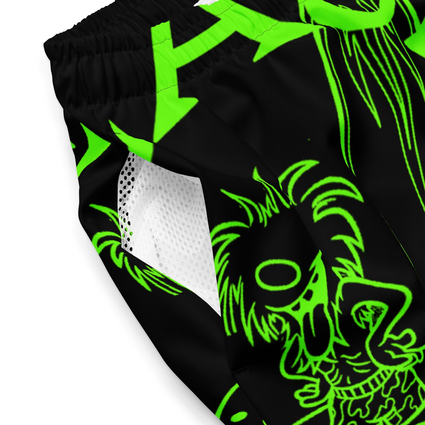 LIME BEACH FREAK© SPLASH'D© MEN'S SWIM TRUNKS