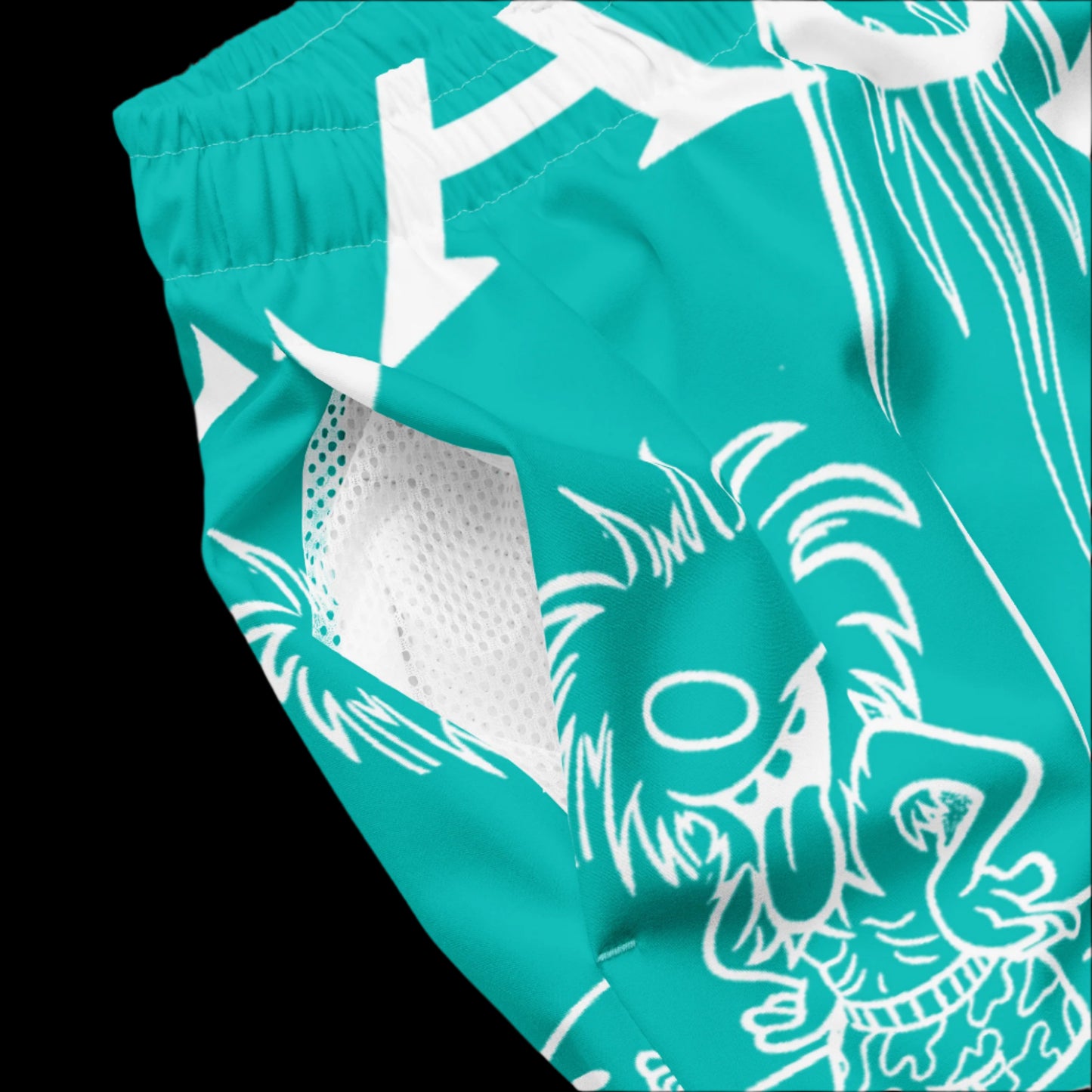 WHITE BEACH FREAK© SPLASH'D© MEN'S SWIM TRUNKS