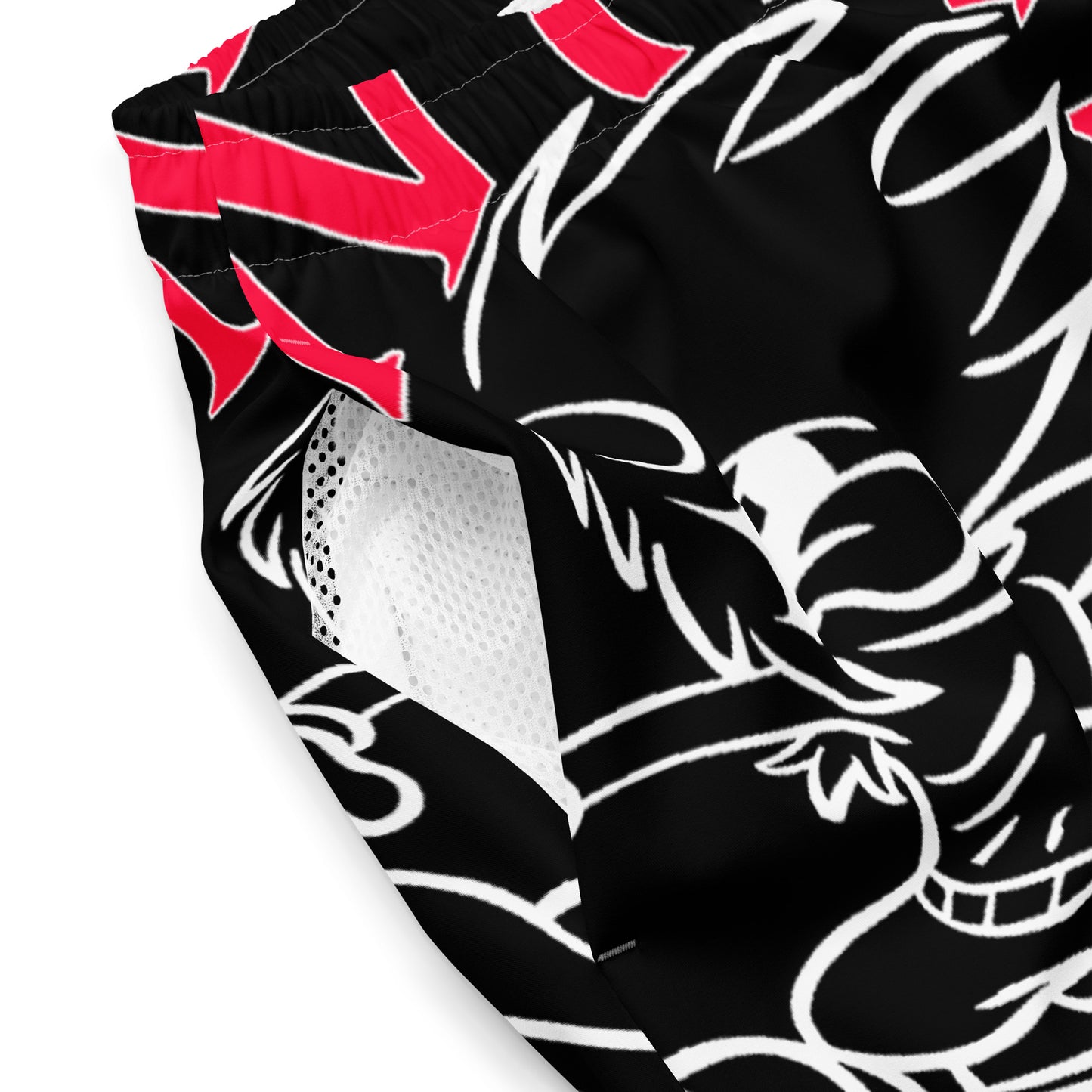 RED 'N 'WHITE SNOW FREAK© SPLASH'D© MEN'S SWIM TRUNKS