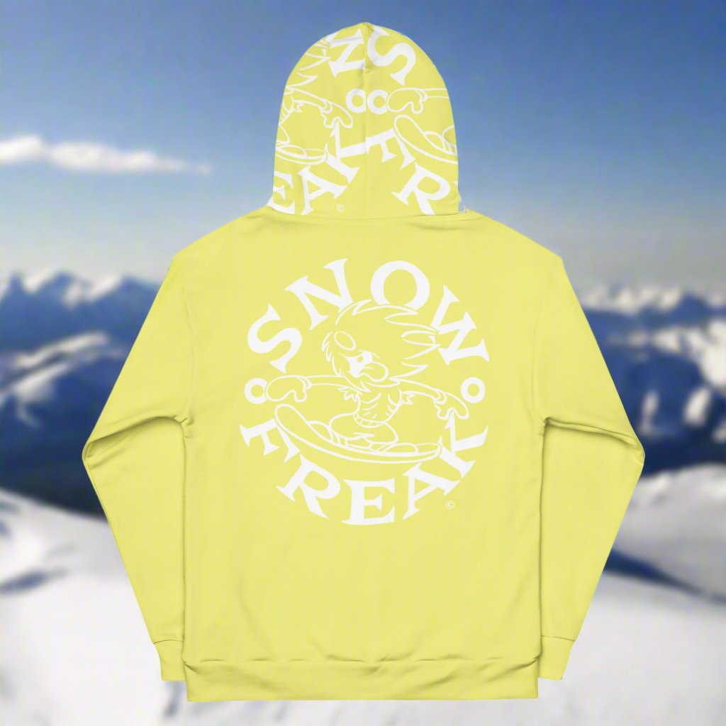 WHITE SNOW FREAK© TRADITIONAL ZIP-UP HOODIE