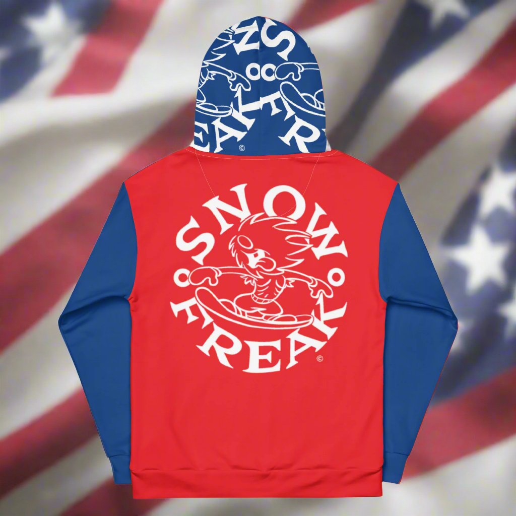 'THE PATRIOT' SNOW FREAK© TRADITIONAL HOODIE