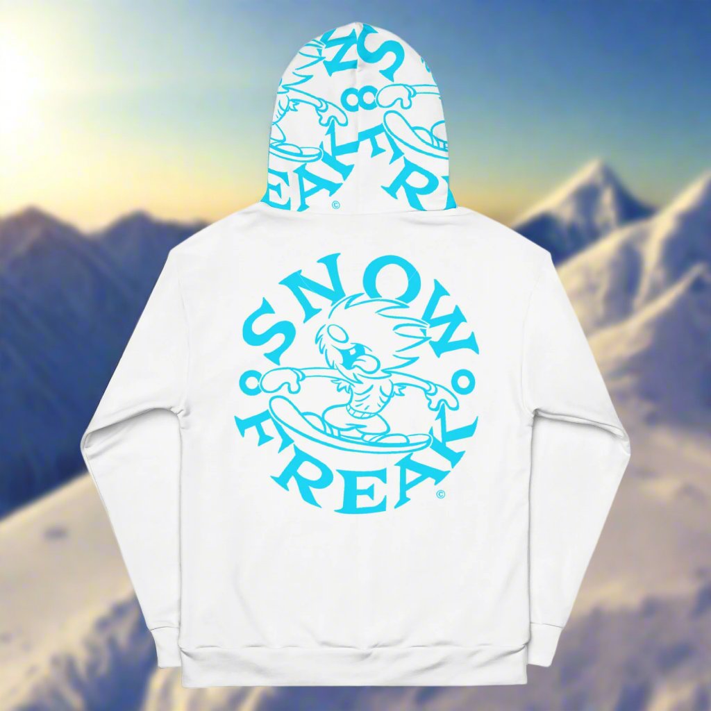 NEON BLUE SNOW FREAK© TRADITIONAL HOODIE
