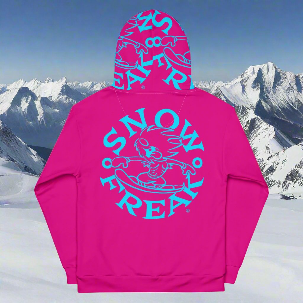 NEON BLUE SNOW FREAK© TRADITIONAL HOODIE