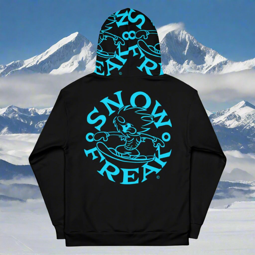 NEON BLUE SNOW FREAK© TRADITIONAL HOODIE