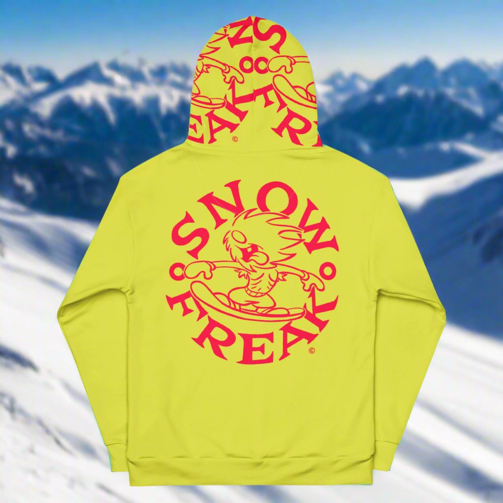 NEON RED SNOW FREAK© TRADITIONAL HOODIE