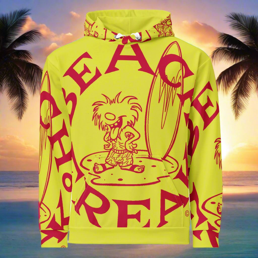 NEON RED BEACH FREAK© SPLASH'D© Hoodie