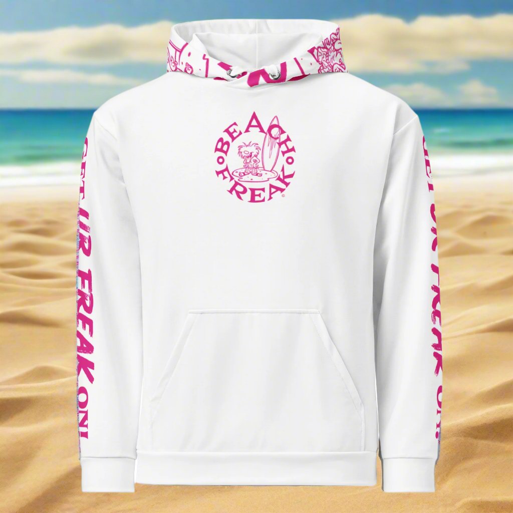PINK BEACH FREAK© TRADITIONAL PULLOVER HOODIE