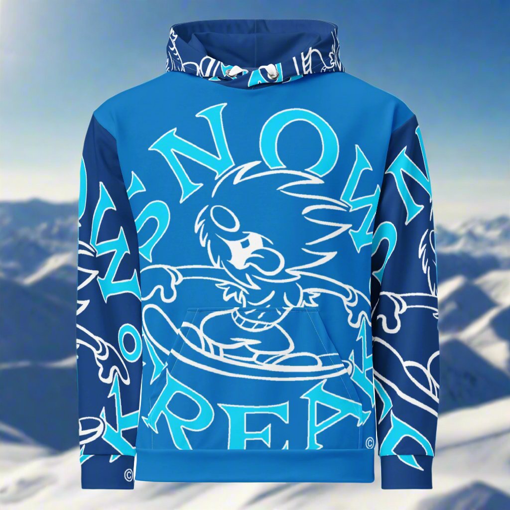 NEON BLUE SNOW FREAK© SPLASH'D© Hoodie