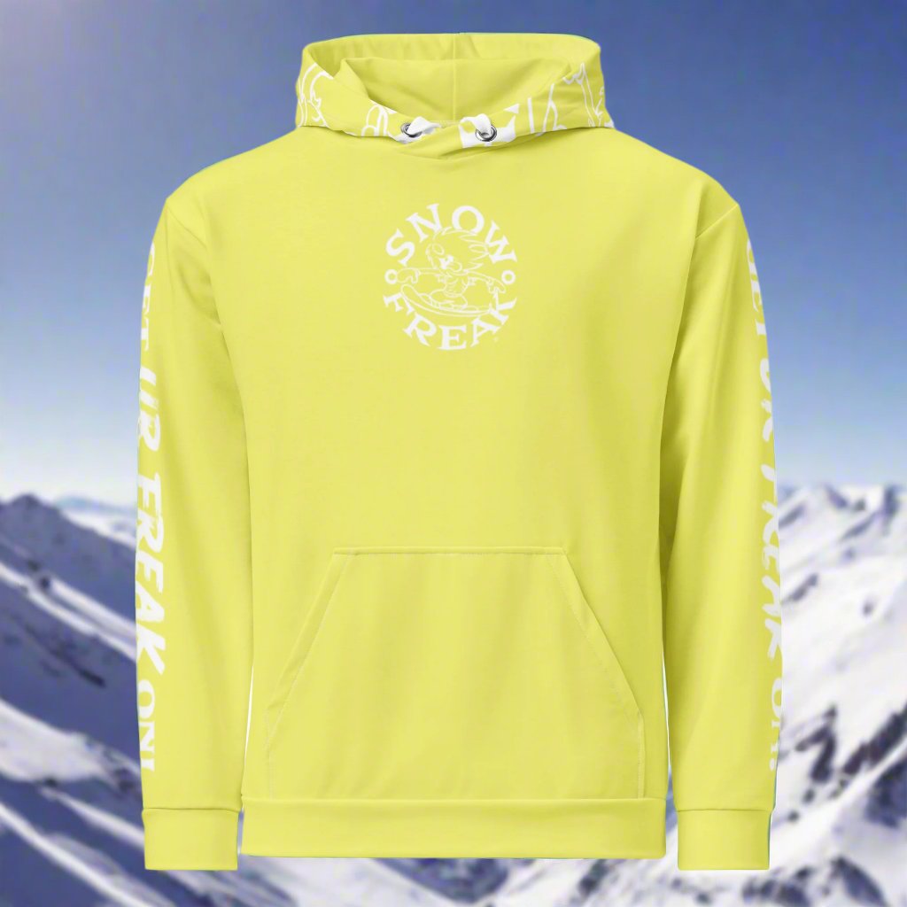WHITE SNOW FREAK© TRADITIONAL ZIP-UP HOODIE